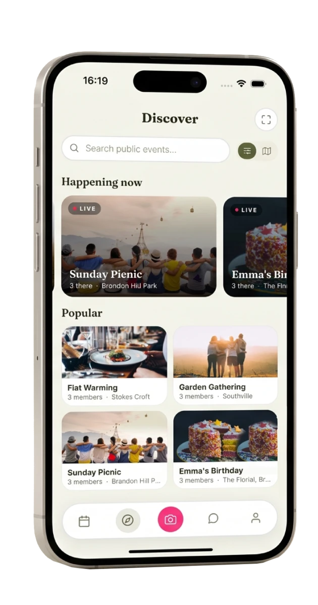 Discovering live events in Keptt